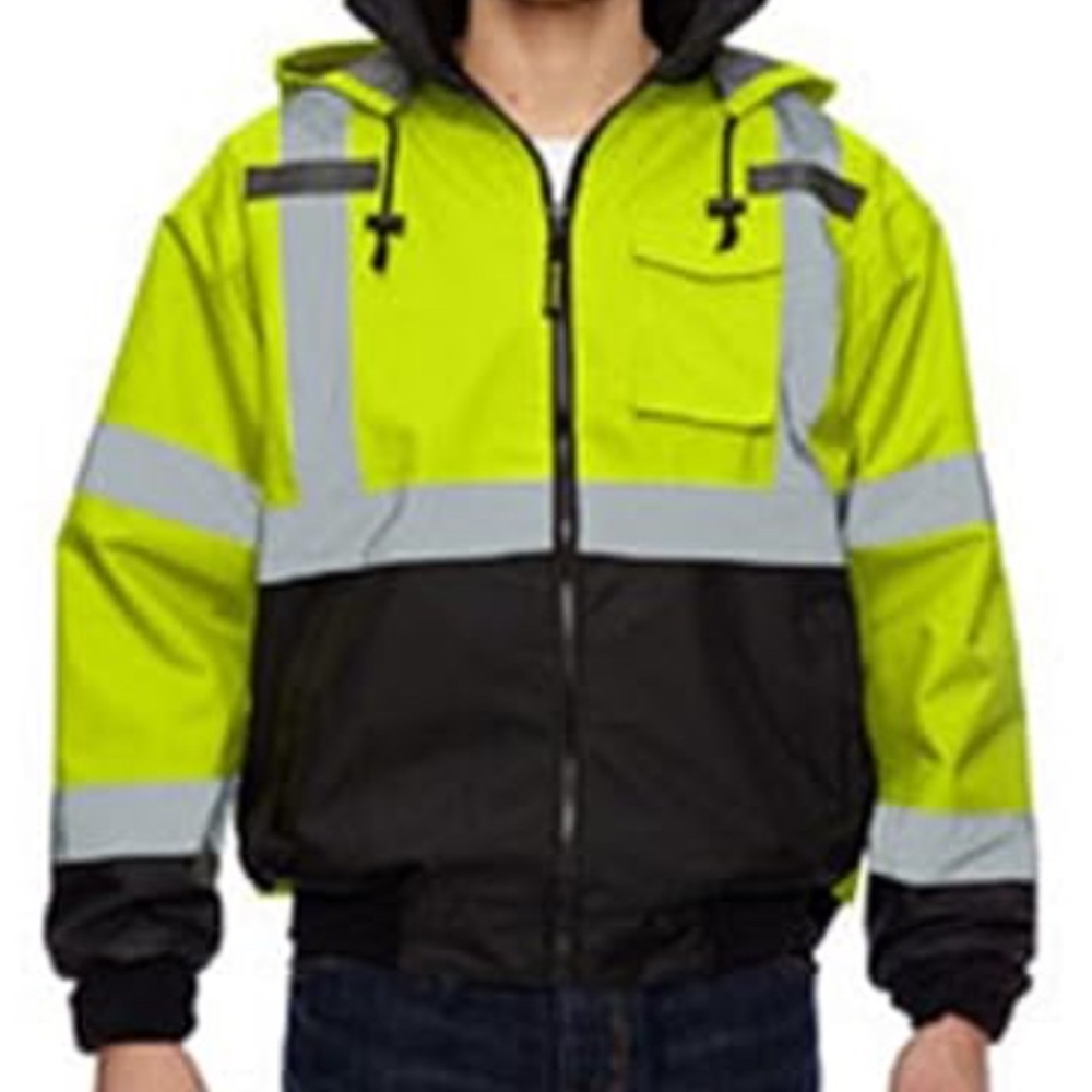 OccuNomix High Visibility Fleece Lined Bomber Jacket used - clean does the job